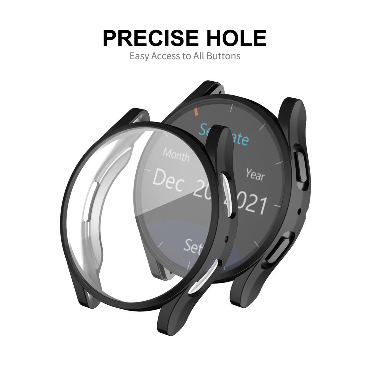 ENKAY HAT PRINCE For Samsung Galaxy Watch6 40mm TPU Watch Case Full Covering Electroplating Frame with Screen Film ENKAY HAT PRINCE For Samsung Galaxy Watch6 40mm TPU Watch Case Full Covering Electroplating Frame with Screen Film